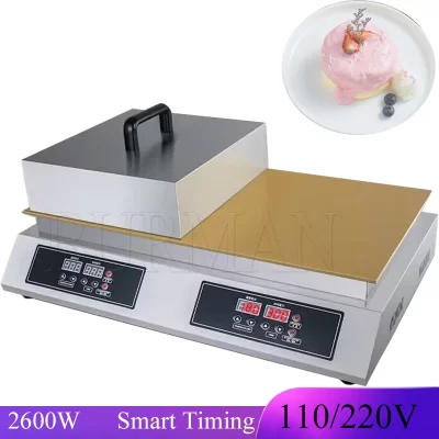 Fabricante japonês macio das panquecas do suflé, máquina dos petiscos, cabeça dobro, 110 V, 220V
