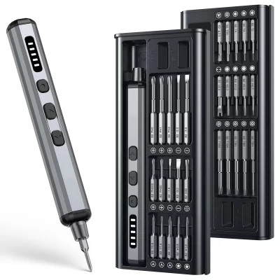 Mini conjunto de chave de fenda elétrica chave de fenda magnética com 30 bits 5 configurações de torque multi-função reparação conjunto de ferramentas elétricas mão