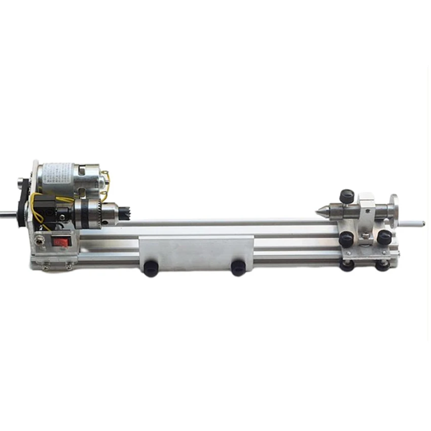Mini torno torno máquina de polimento mini metal torno para trabalhar madeira micro torno para trabalhar madeira máquina de moagem e polimento 12-24v