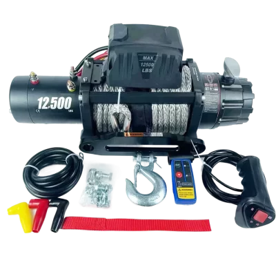 Guincho elétrico barato poderoso 12500bs 14500lbs 12v 4x4 para carro off road guincho automático 13500 libras