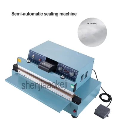 Máquina de selagem semiautomática comercial de mesa FKR-450 Pedal Máquina de selagem de saco plástico Selador doméstico 220v 1000w
