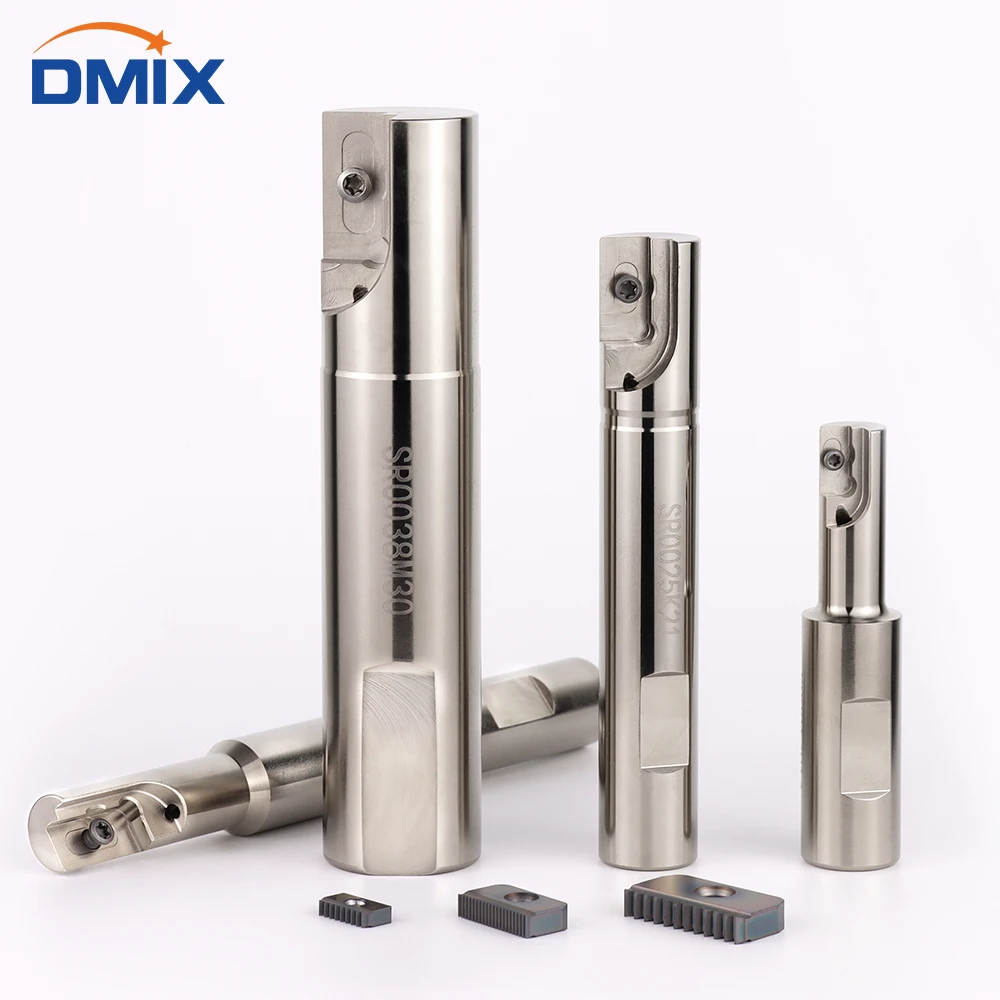 Dmix fresa de rosca, resfriamento interno, pente de rosca multidente, liga de carboneto, faca de rosca sr 14i 21i 30i, inserção de fresagem
