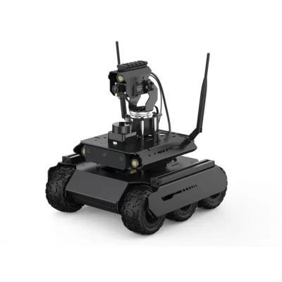 UGV Rover ROS 2 Open-source 6 Rodas 4WD AI Robot Para Jetson Orin Series Board Controladores Duplos 360 ° Omnidirecional flexível
