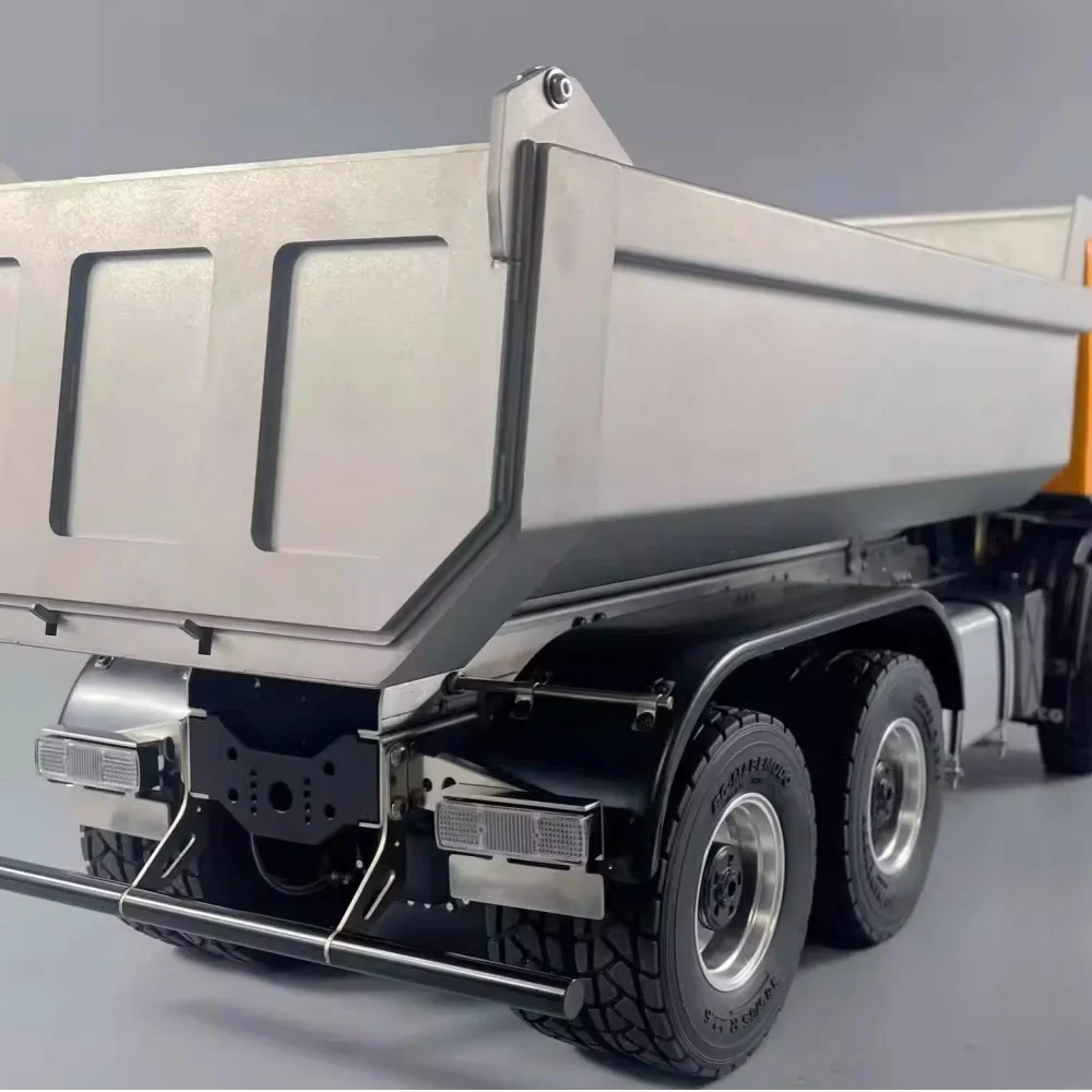 U-Shaped 6*6 Bucket Stainless Steel Dump Truck For 1/14 Tamiya RC Scania 770S MAN Benz Volvo Romote Control Trailer - Image 6