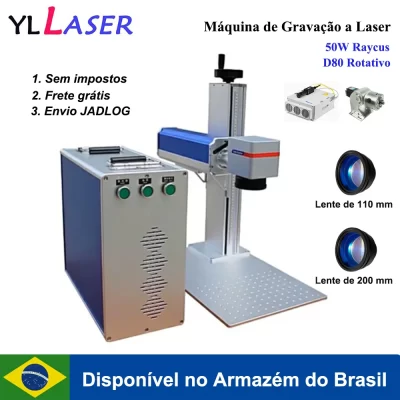 Raycus 30W Máquina de marcação de gravação a laser de fibra 50W para metal anel de ouro joias plástico inoxidável