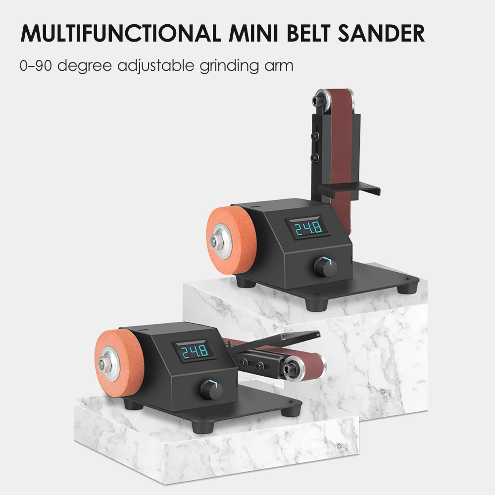 Mini Belt Sander Electric Sanding Polishing Grinding Machine 775 Motor Stepless Speed Multifunction Grinding Tool Set 350W/250W - Image 3
