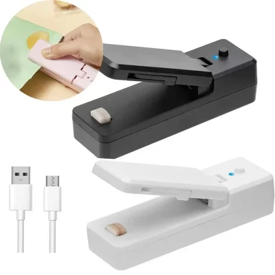 Selador de calor recarregável usb mini máquina seladora saco de armazenamento clipe mini máquina selagem adesivo selo para alimentos lanche cozinha gadg