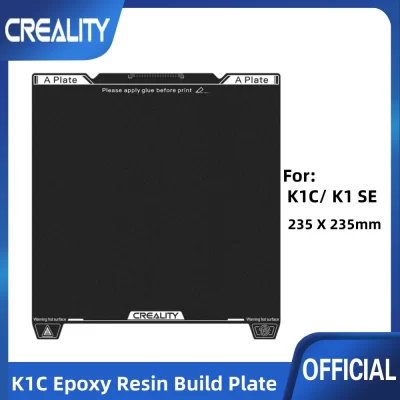 Creality k1c placa de construção de resina epóxi 235x235mm de alta resistência e resistência ao desgaste original para acessórios de impressora 3d k1c/k1 se