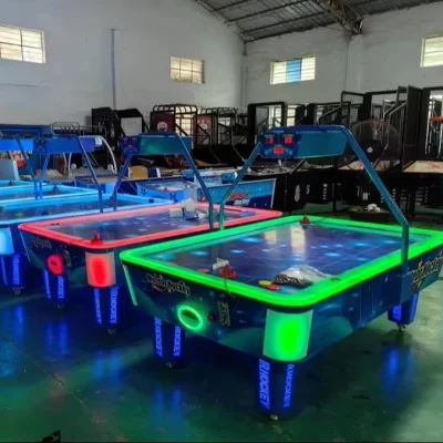Mesa de hóquei de ar de moeda de metal de plástico, emulador de entretenimento arcade, centro de jogos, mesa de hóquei de ar