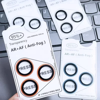 Laranja ar + af (anti-nevoeiro) para iphone 17 pro max 17 air eagle eye lente protetor de tela vidro temperado vem com ferramenta de remoção de lente