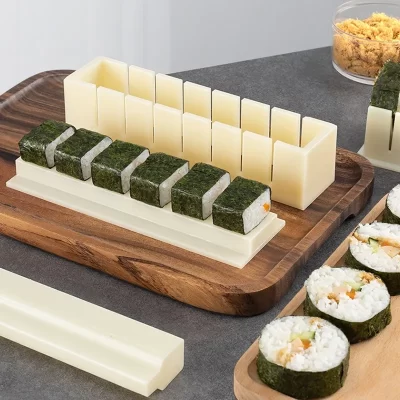 Fazer máquina de sushi cortador de sushi maker kimap rolos de sushi molde redondo quadrado em forma de coração onigiri moldes bolas de arroz ssgj006