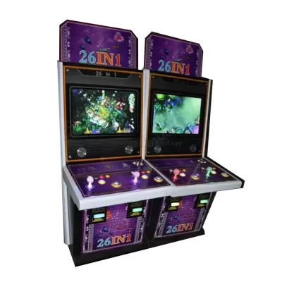 26 em 1 Mini 2 jogadores 32 polegadas videogame arcade mesa de peixes jogos operados por moedas