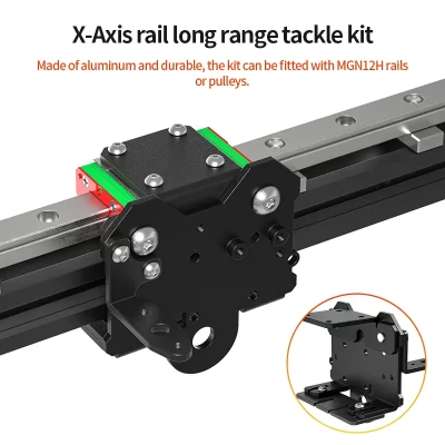 Peças de impressora 3d eixo x mk8/mk10 extrusora de trilhos lineares unidade direta ender3 kit atualização suporte backplane para ender 3/cr10