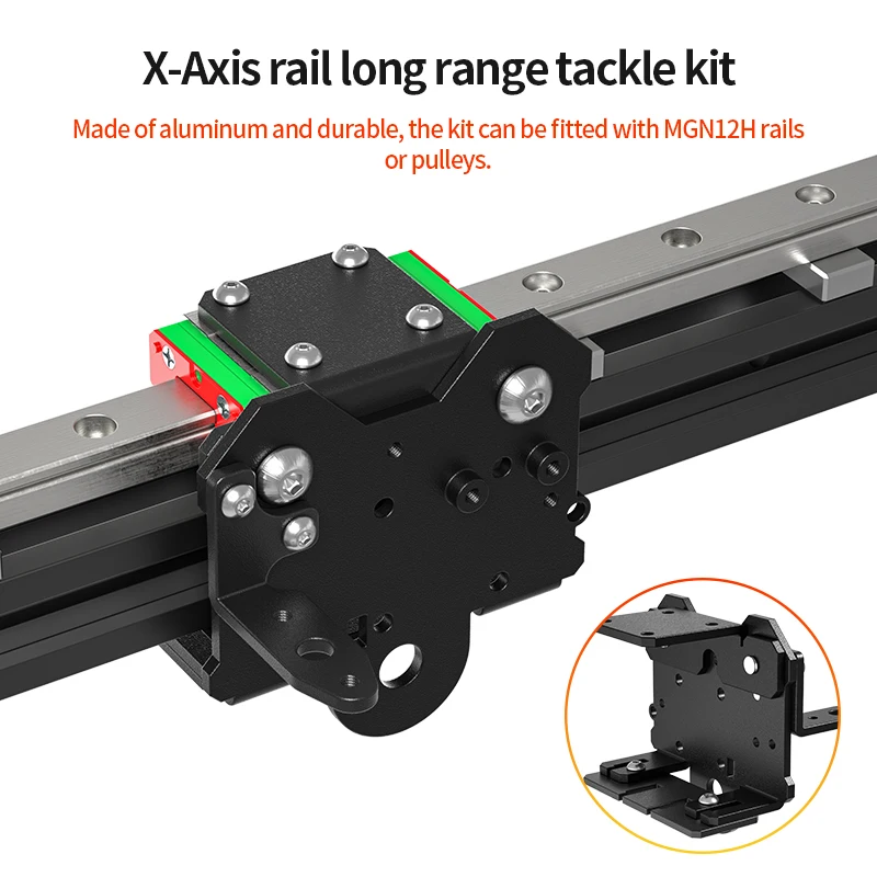 Peças de impressora 3d eixo x mk8/mk10 extrusora de trilhos lineares unidade direta ender3 kit atualização suporte backplane para ender 3/cr10