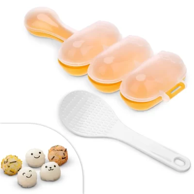 Molde para fazer bolas de arroz com pá, fabricante de sushi, molde modelador de bola de arroz, molde para sushi, agitador de bola de arroz, molde para fazer sushi
