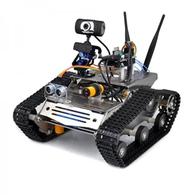 Inacabado DIY RC Câmera Inteligente Sem Fio Wifi Robô Tanque Chassi Kit de Carro com Antena Dupla