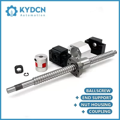 Conjunto de acoplador parafuso esférico SFU1204 SFU1604 com conjunto de porca de flange, BK10/12 BF10/12, carcaça de porca, L 150-1450mm