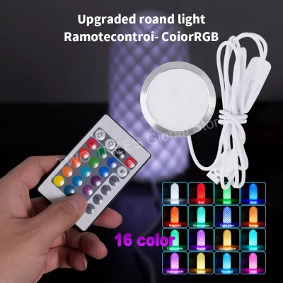 Kit de luz rgb de 16 cores para laboratório de bambu, kit de lâmpada led de cor ajustável, peças de luz led, hardware, modelo diy, luz com controle remoto