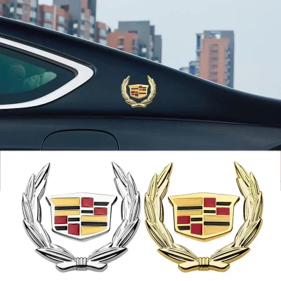 Corpo do carro fender lado emblema janela tronco adesivo decorativo para cadillac ats bls ct6 cts sls xt4 xt5 sts escalade deville dts