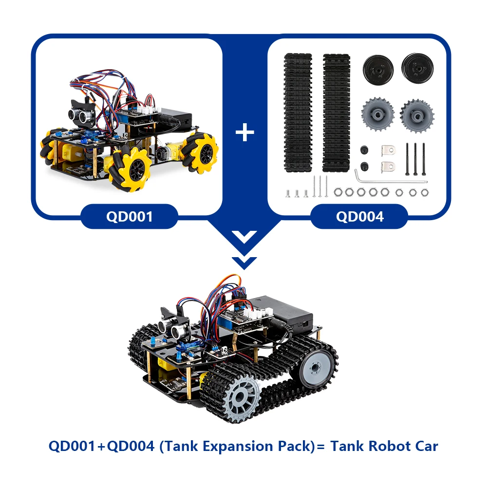 Acebot esp32 iot wifi roda programável evitar obstáculos rastreamento de codificação de riscos starter robô inteligente kit carro para arduino - Image 2