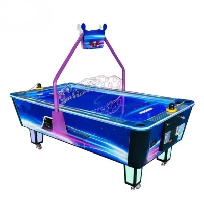 Mesa de hóquei de ar arcade operada por moedas, consoles de jogos múltiplos, balcão eletrônico de pontuação de parque de diversões, mesa de hóquei de ar