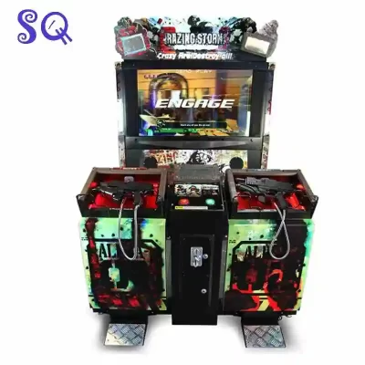 Arcade razing tempestade 2player kit simulador de tiro vídeo moeda operado arma jogos máquinas diy para equipamentos entretenimento