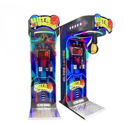 Máquina de jogo de boxe de fliperama esportiva operada por moedas Big King Kick Punching Fire Boxing Machine de treinamento