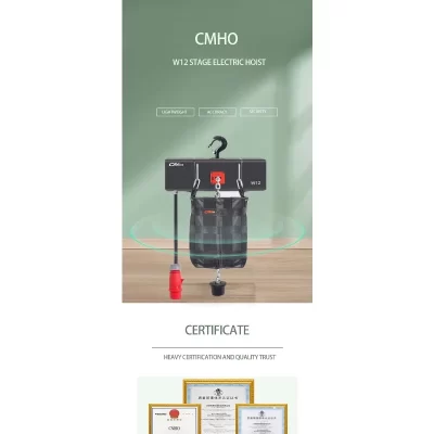 América CE Black Motor Stage cm Lodestar 1 toneladas corrente elétrica talha de corda de fio europeu
