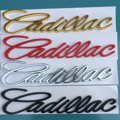 Para cadillac logotipo escalade ct5 ct6 xt5 xt6 dts sls xlr ats srx tiburon lado do carro fender traseira carta adesivo estilo acessórios