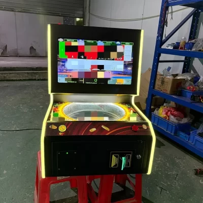 Tela sensível ao toque 10 em 1 console de jogos de caixa de metal de mesa de jogo