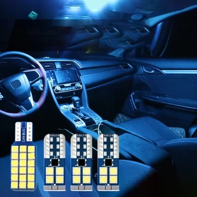 Para honda civic 10 2014 2015 2016 2017 2018 2019 fa fd 4pcs12v kit de lâmpadas led do carro lâmpadas leitura interior tronco luz acessórios