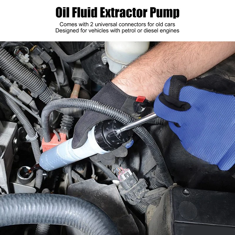 Extratores de fluido automotivo bombas seringas de mudança de óleo com mangueira manual de sucção de combustíveis e enchimento fluido mudança de óleo evacuador 500cc - Image 5