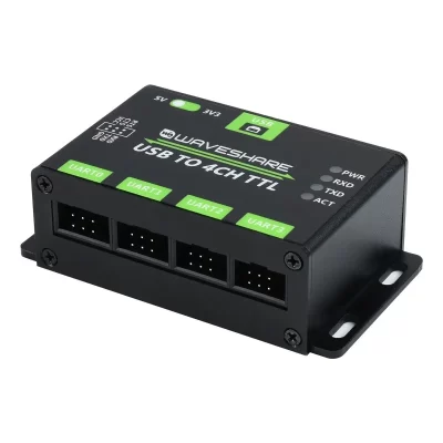 Conversor industrial USB para 4 canais TTL Waveshare, USB para UART, proteção múltipla e suporte para sistemas