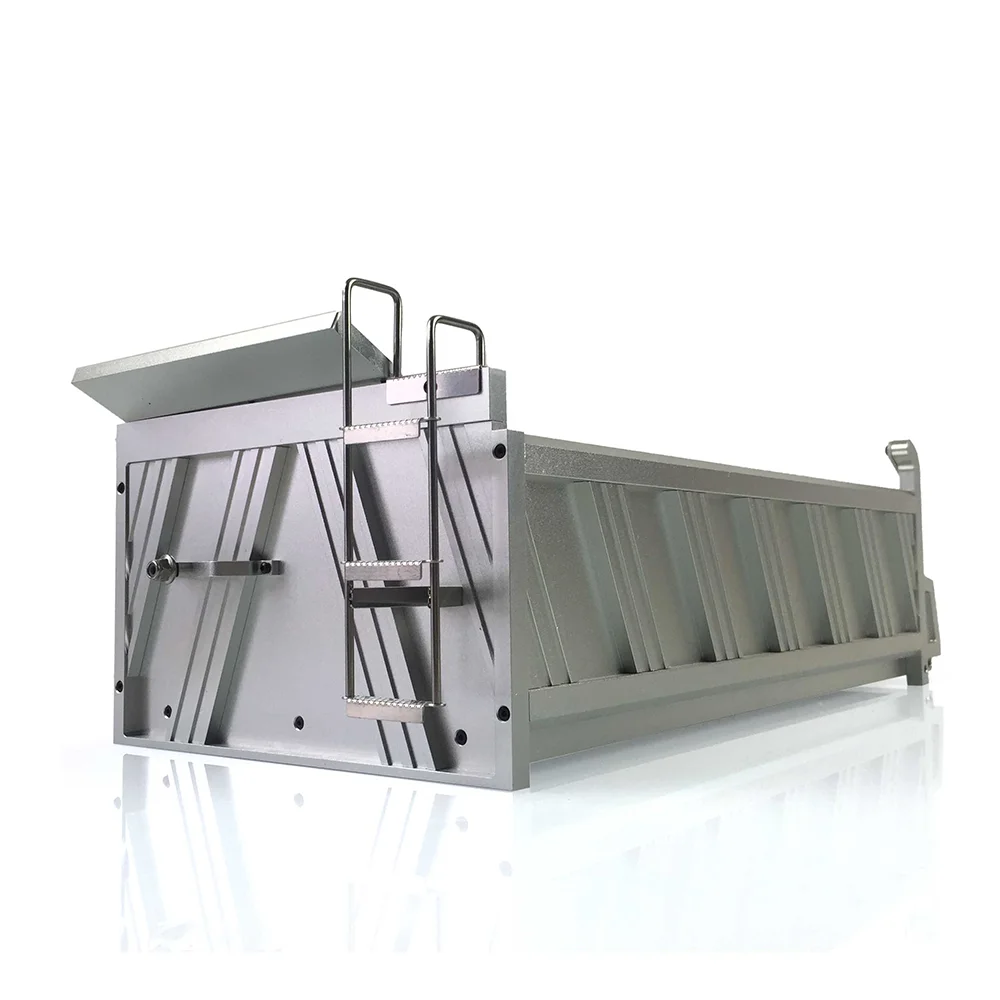 LESU Parts 400Mm Full Metal Cargo Bucket Container B 6*6 RC Dumper 1/14 Truck Tamiyaya Outdoor Toys TH02029 - Image 3