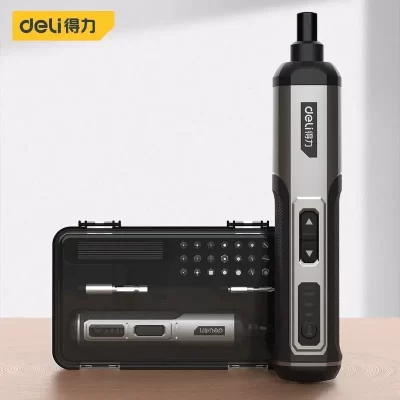 Chave de fenda sem fio Deli-elétrica, torque grande de 3 velocidades, furadeira de bateria 2000mAh, conjunto de ferramentas elétricas 4V