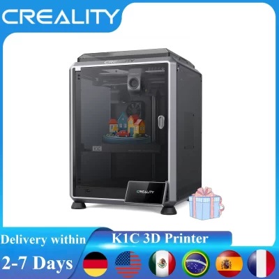 Creality k1c impressora 3d com câmera ai 600 mm/s impressão de alta velocidade auto nivelamento fibra de carbono preenchido impressora extrusora totalmente metálica