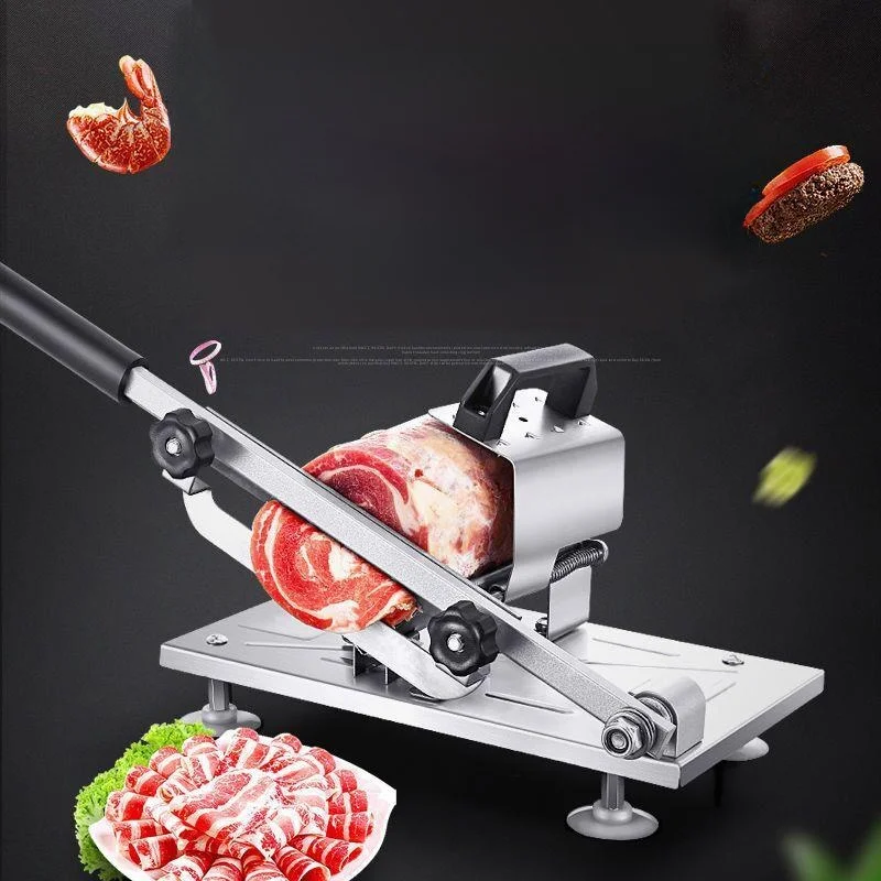 Fatiador Auático Multifuncional de Carne de Bovino e Ovino em Aço Inoxidável para Uso Doméstico e Comercial