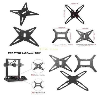Suporte cama quente para impressora, plataforma aquecimento transporte yaxis, para ender 3 Cr-10 yaxis, montagem suporte diy alumínio