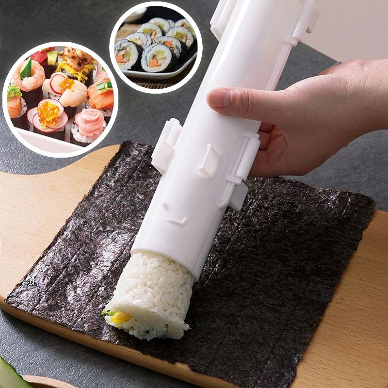 DIY Sushi Making Machine Sushi Maker Sushi Tool Quick Sushi Bazooka Japonês Rolled Rice Meat Mold Cozinha Bento Acessórios