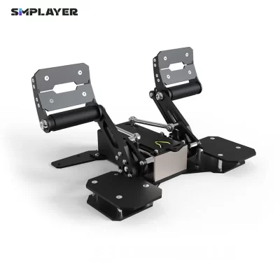 Simplayer Raptor Amortecedor Pedais de leme de vôo Simulador de voo Pedais de leme padrão com sensor Hall de 3 eixos