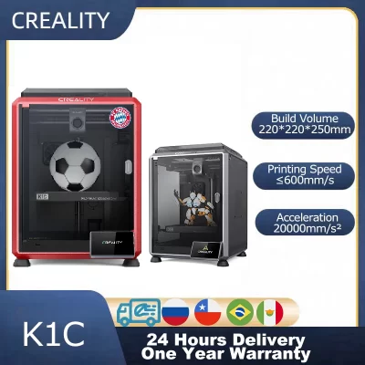 Creality k1c impressora 3d 600 mm/s velocidade com câmera ai impressão quadro estável nivelamento automático ventilador duplo extrusora de unidade de resfriamento direto