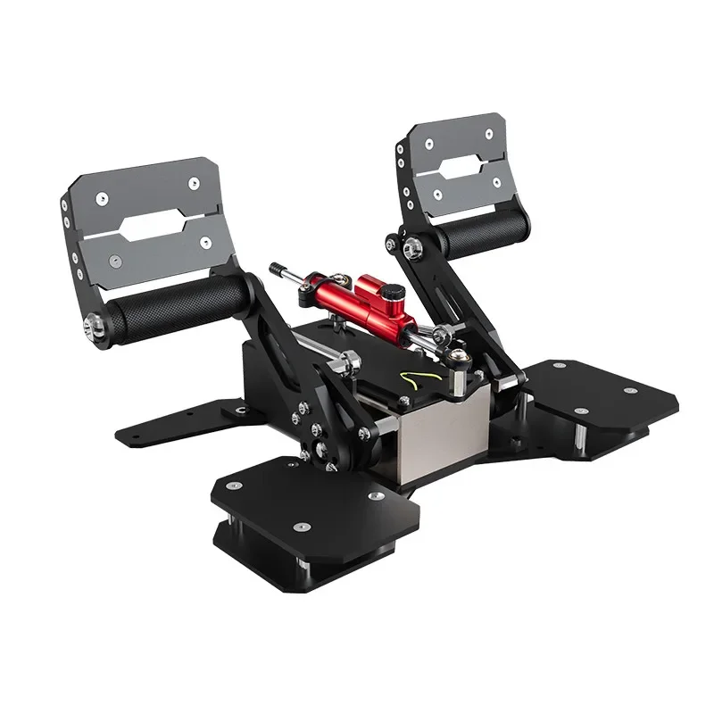 Wufen tecnologia simulação de vôo jogo pé leme amortecimento raptor todo-metal hall sensor freio leme triaxial bobo leme - Image 2