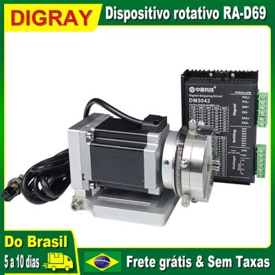 DIY CNC Máquina de Marcação a Laser, Mandril do Eixo Rotativo para o Anel, Pulseira, Gravura De Jóias, Auto Bloqueio Rotary Anexo, DIY, D69