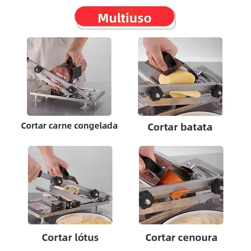 Fatiador Auático Multifuncional de Carne de Bovino e Ovino em Aço Inoxidável para Uso Doméstico e Comercial - Image 4