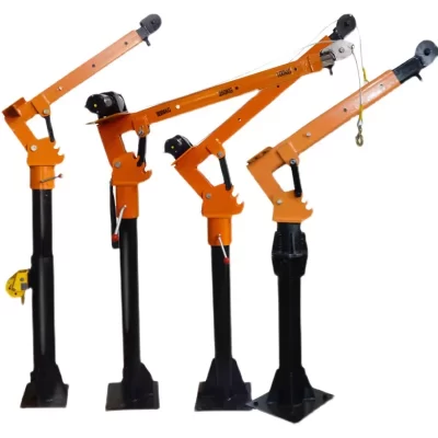 Guindaste de veículo ao ar livre doméstico hidráulico elétrico pequeno cantilever talha de elevação de 360 graus