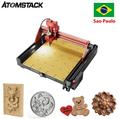 Atomstack c4 pro cnc roteador fresadora máquina de corte 200w potência 4 eixos gravador a laser para vidro acrílico pcb madeira pvc mdf metal