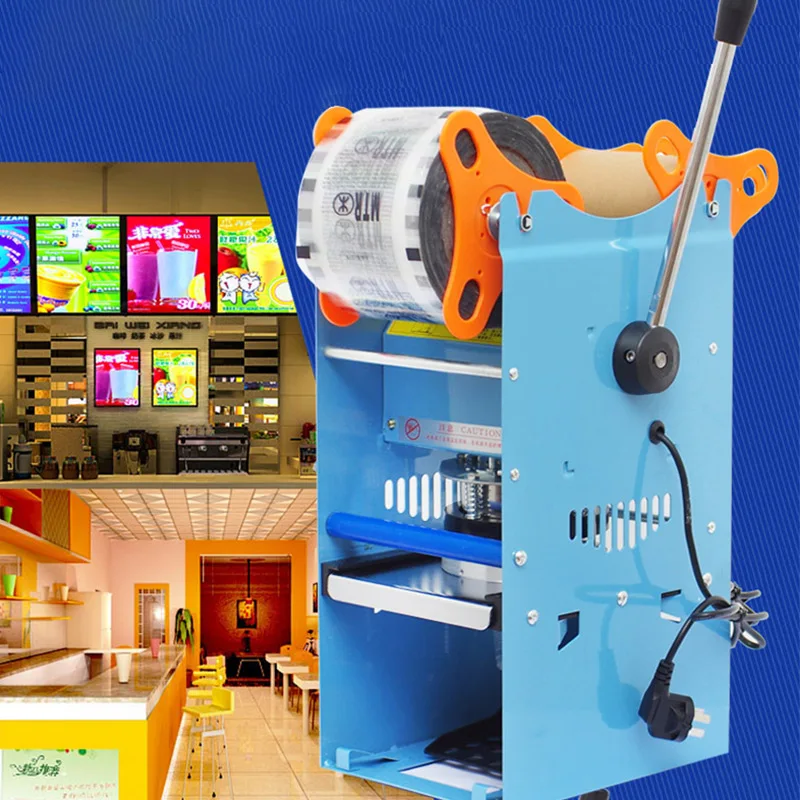 Máquina comercial de selagem de copo de plástico, seladora a vácuo de chá com bolhas, seladora de embalagem de chá de leite com função de contagem - Image 6