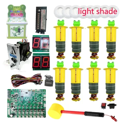 Barata batendo hamster moeda arcade máquina diy conjunto kit de ferramentas bater uma toupeira luz sapo salto jogo tabuleiro martelo presente das crianças