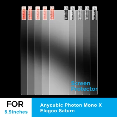 5/10 pçs impressora 3d 8.9 Polegada filme protetor de tela lcd resistente a riscos protetor para anycubic photon mono x 4k elegoo saturno