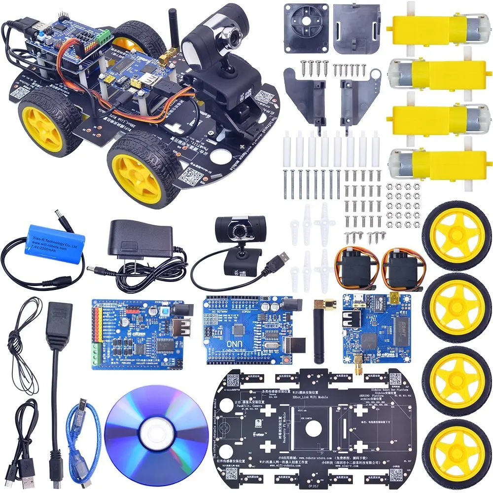 Xiaomi-Geek DS WiFi Smart Robot Car Kit para Arduino UNO R3, Controle Remoto Câmera HD, FPV Robótica Aprendizagem e Brinquedo Eletrônico - Image 6
